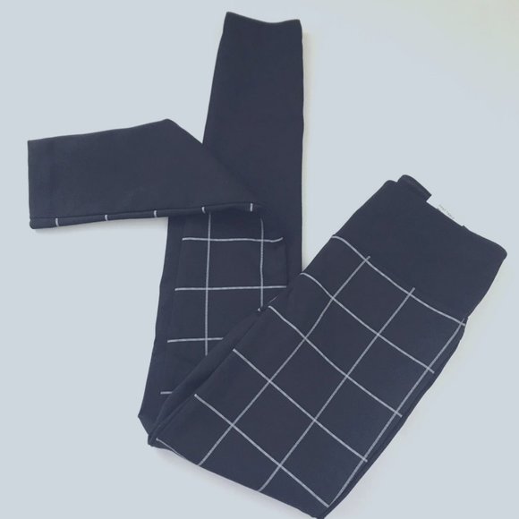 NWT INC Skinny Plaid Front Leggings Size 0 - Picture 6 of 10